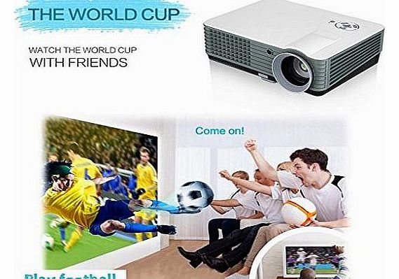 Excelvan LCD Projector DVB-T HD LED Projector 2000 Lumens Multimedia Home Theater LCD Projector UK Plug