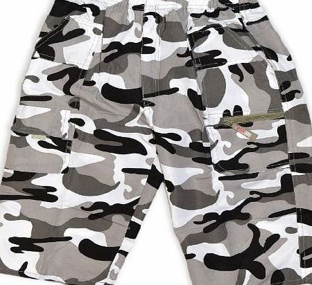 Exciteclothing Boys Army Cargo Shorts Kids Camouflage Combat Print Bermuda New