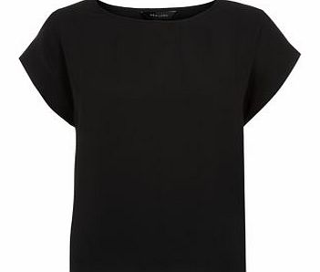 Black Plain Crop T-Shirt 3123804