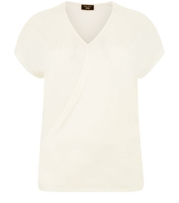 Inspire Cream Wrap Front T-Shirt 3196741