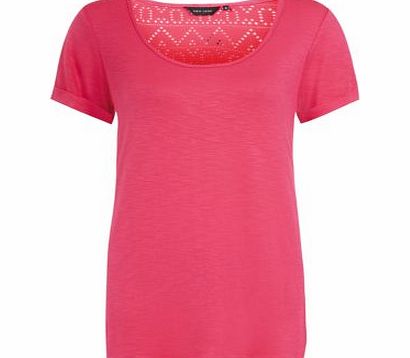 Pink Aztec Lace Back T-Shirt 3015722