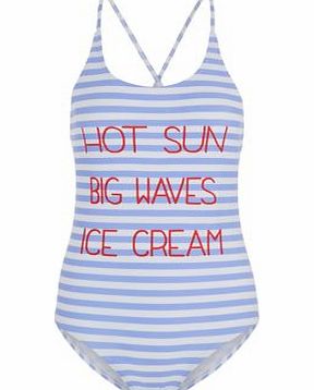 Exclusives Teens Blue Hot Sun Big Waves Swimsuit 3346010