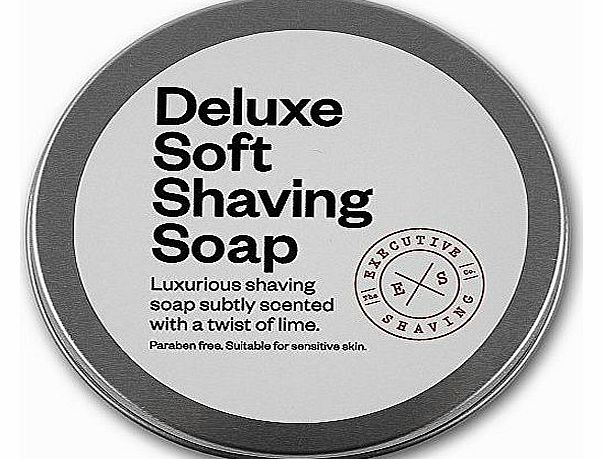 Deluxe Soft Shaving Soap Lime Scented 100g Tin