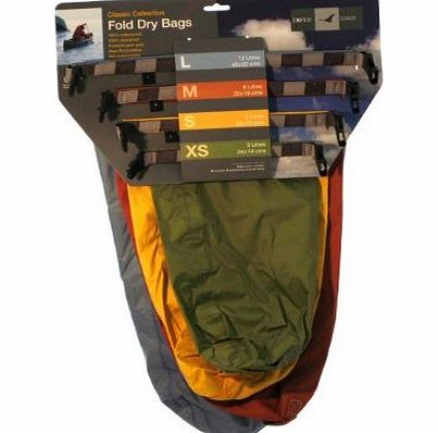 Waterproof Fold-Drybag 4 Pack - Classic