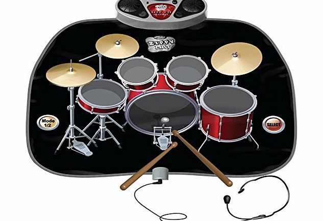 Express trading CHILDRENS / KIDS DRUM KIT SET PLAYMAT PLAY MAT INCLUDES HEADPHONES WITH MIC amp; DRUM STICKS MP3 / CD Amplifier - TOUCH SENSITIVE, FOLDABLE, AND PORTABLE. ELECTRONIC FLOOR MAT