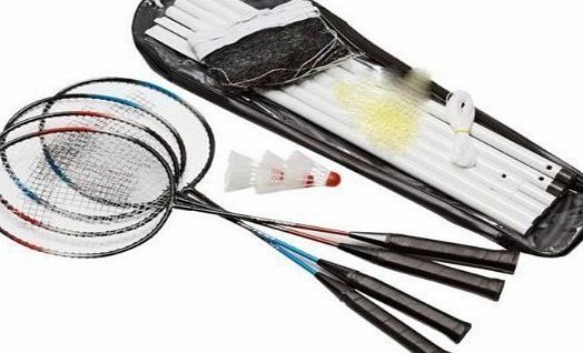 Express trading PROFESSIONAL 4 PLAYER BADMINTON SET 2 SHUTTLECOCKS 4 RACKETS CARRY CASE amp; NET