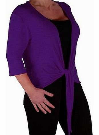 Eye Catch EyeCatch - Rivera Mid Length Womens Shrug Wrap Cardi Purple Size 16