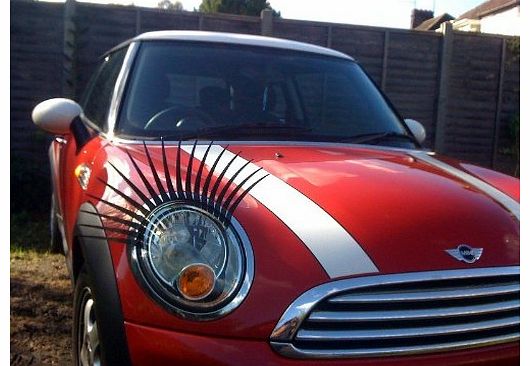 Eyelashes for Cars (Europe) BLACK Car Eyelashes, eyelashes for cars,hot new car girly fashion accessories