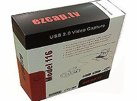 EZCAP.TV 116 EzCAPTURE USB 2.0 VHS to DVD Converter. Capture amp; convert video from VHS, Hi8, All Camcorders, DVD player, Satellite TV, etc. Capture xbox360/Wii/Playstation 3 in full colour. Upload