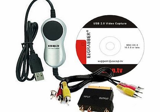 EZCAP.TV EzGRABBER. VHS to DVD Apple Mac. Capture amp; convert video from VHS, Analogue camcorders. Transfer any video source with composite or s-video output. USB 2.0. Supports MAC OSX 10.5.8 Onward