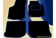 VAUXHALL CORSA D (2007 on) 4 FIXING CLIPS BLACK & BLUE TRIM TAILORED CAR FLOOR MATS - CUSTOM MADE
