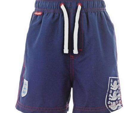 FA England England Boys Blue Swimming Shorts - 5-6 Years