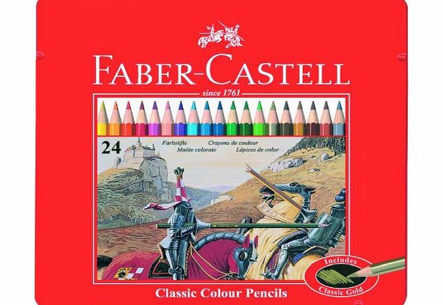 Faber-Castell Classic 24-Colour Pencils in Metal Tin Box