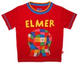 Fabric flavours Elmer the Elephant Boys T-Shirt 2 to 3 Years Strawberry