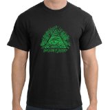 Illuminati (Green) T-Shirt, Black, 2XL
