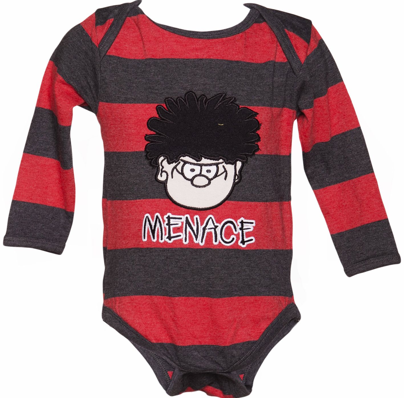 Kids Black And Red Dennis The Menace Babygrow