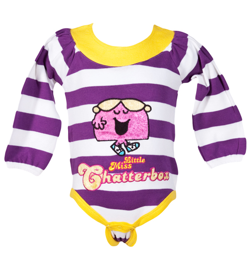 Fabric Flavours Kids Little Miss Chatterbox Stripe Babygrow from