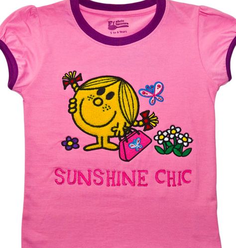 Kids Little Miss Sunshine Chenille T-Shirt from Fabric Flavours