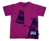 Fabric flavours Retro Doctor Who Daleks T-Shirt 8 to 9 Years Blackcurrant