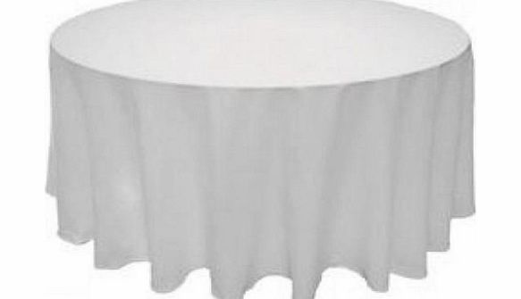 FACILLA Tablecloth Table Cover White Round Satin for Banquet Wedding Party Decor 90``