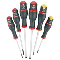 Facom 6 Piece Protwist Mixed Slotted and Phillips Screwdriver Set