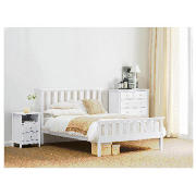 Double Bed, White & Airsprung Cushion