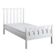 Single Bed, White & Airsprung Cushion