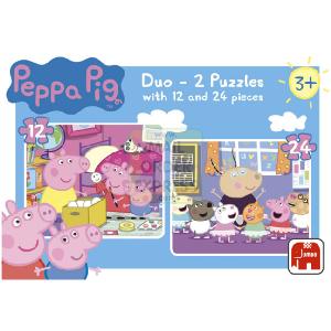 Falcon Jumbo Peppa Pig Dup Puzzle 12 24 Piece