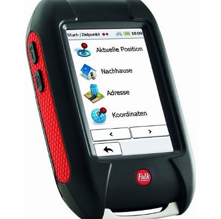 Falk LUX 22 Outdoor GPS System for Cyclists and Walkers with Basiskarte Plus Maps of 20 European Countries / Geocaching / 3-Inch Display / IPX7 Waterproofing