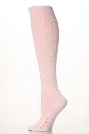 Ladies 1 Pair Falke Lacy Pelerine Knee High Socks In 5 Colours Sakura