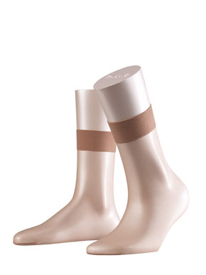 Ladies 1 Pair Falke Shelina 12 Denier Ultra Transparent Ankle Highs With Shimmer And Sensitive Top I