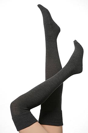 Ladies 1 Pair Falke Striggings Plain Over The Knee Sock In 3 Colours Black