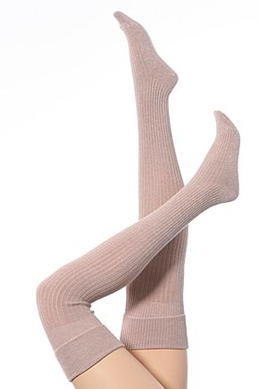 Ladies 1 Pair Falke Striggings Rib Over the Knee Sock With Cuff In 5 Colours Black