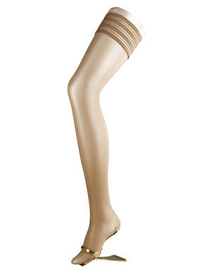 Ladies 1 Pair Falke Support 20 Transparent Hold Ups In 4 Colours Crystal