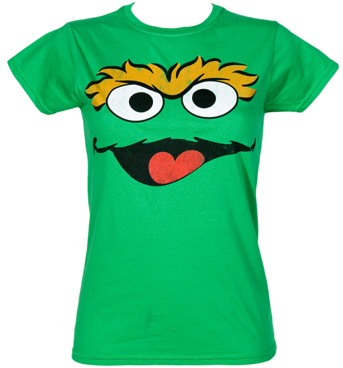 Ladies Oscar Face Sesame Street T-Shirt from