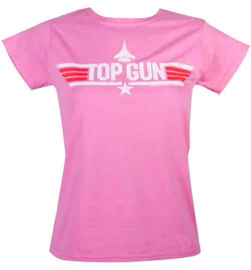 Fame and Fortune Ladies Pink Top Gun Maverick T-Shirt from Fame