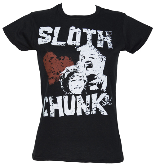 Ladies Sloth Loves Chunk Goonies T-Shirt from