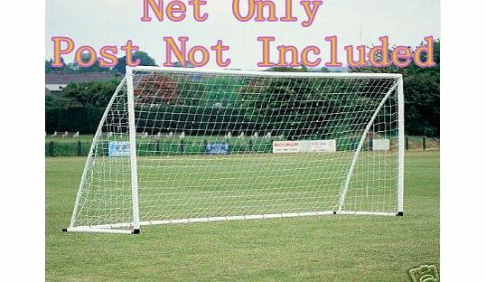 Full Size 8x 6ft 2.4x1.8m Football Soccer Goal Post Nets Straight Flat Back (Post not included)