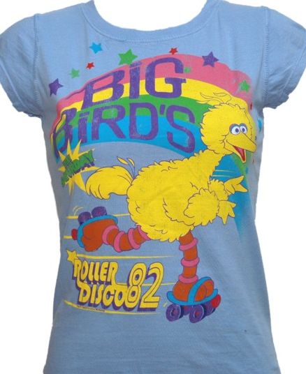 Famous Forever Ladies Big Bird Roller Disco Sesame Street T-Shirt from Famous Forever