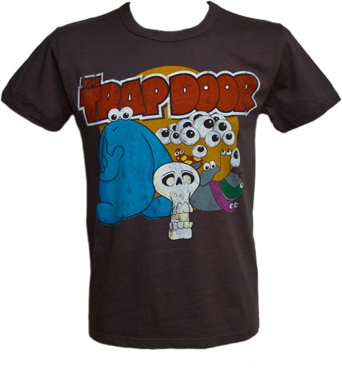 Men` Black Trap Door Group T-Shirt from Famous Forever