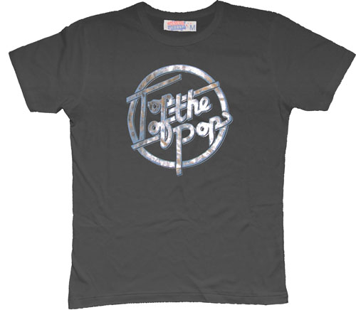 Men` Top Of The Pops Logo T-Shirt in Black From Famous Forever