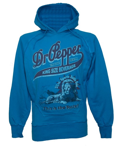 Mens Blue Dr Pepper Hoodie from Famous