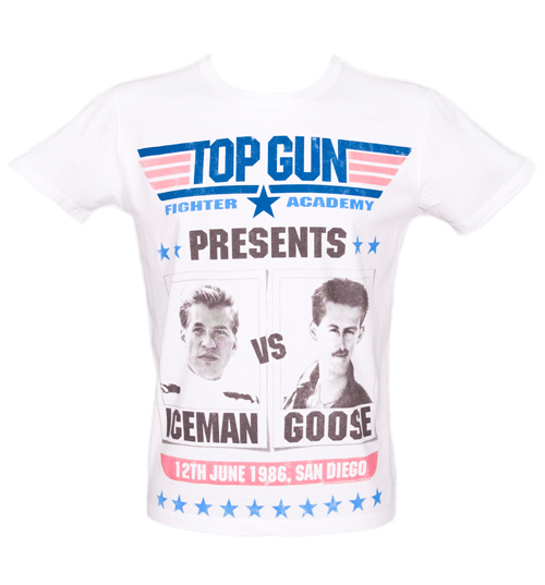 Mens Iceman v Goose Top Gun T Shirt from