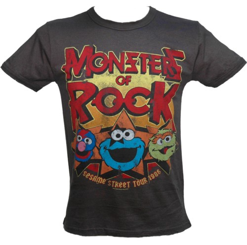 Monsters Of Rock Men` Sesame Street T-Shirt from Famous Forever