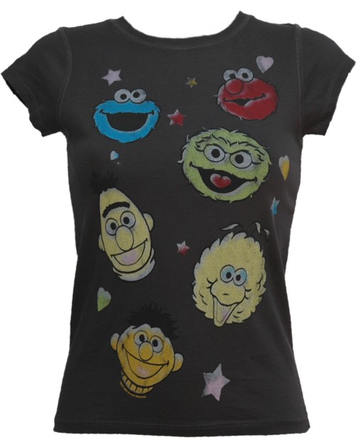 Sesame Street Faces Ladies T-Shirt from Famous