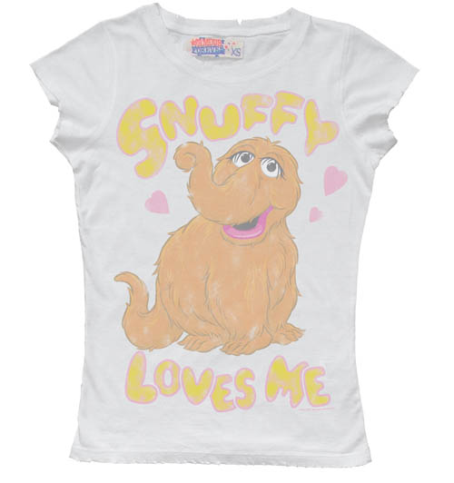 Snuffy Loves Me Ladies Sesame Street T-Shirt from Famous Forever