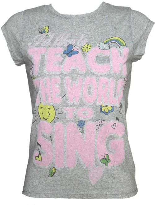 Teach The World To Sing Ladies T-Shirt from Famous Forever