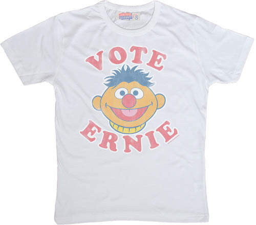 Vote Ernie Men` Sesame Street T-Shirt from Famous Forever