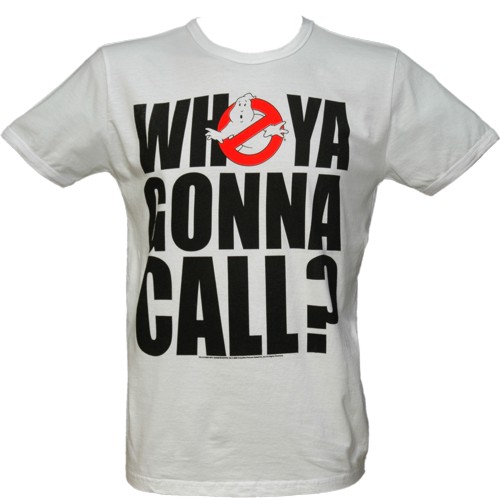 Who Ya Gonna Call Men` Ghostbusters T-Shirt from Famous Forever