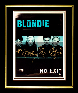 FamousRetail Blondie multi-signed and#39;No Exitand39; poster